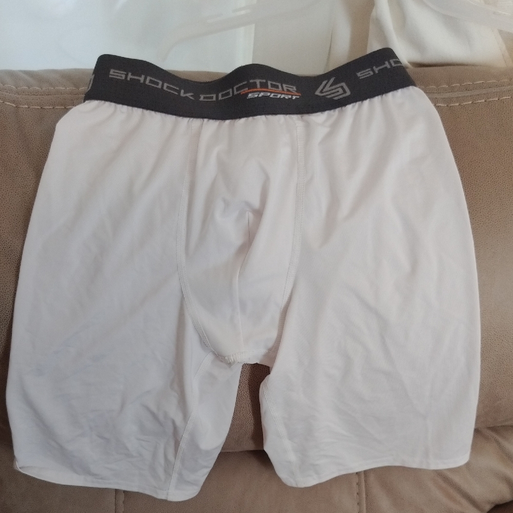 Shock Doctor White Men's Boxer Briefs